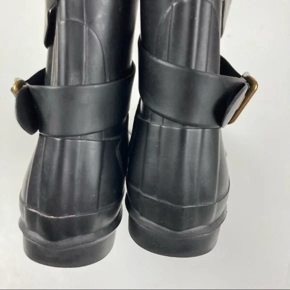 Burberry Black Mini Mid Buckle Rain Boots - Picture 5 of 12